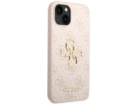 Guess Big 4G Monogram Case IPhone 14 Hoesje Roze