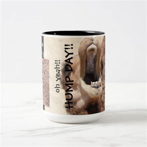 Funny Camel Hump Day Mug Black And Tan Two Tone Coffee Mug