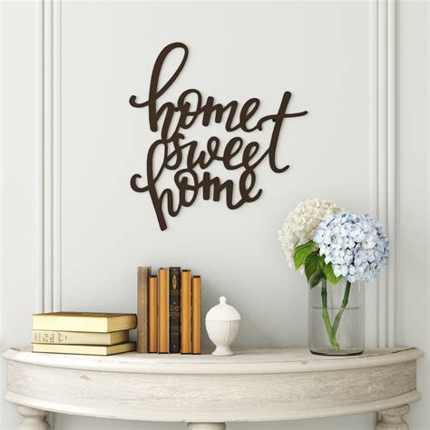 Winston Porter Home Sweet Home Metal Wall Décor Reviews Wayfair