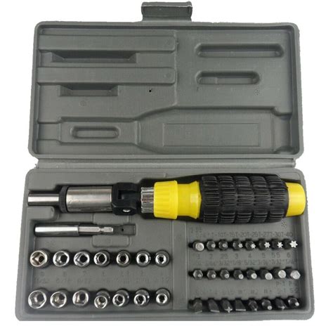 41 Pc Ratchet Screwdriver Set With Bits And Sockets Econosuperstore