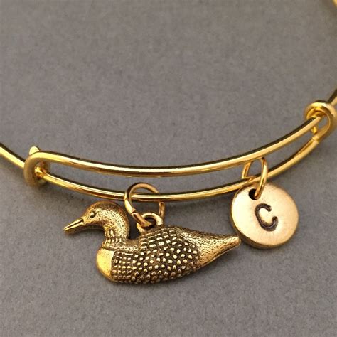 Duck Bangle Duck Charm Bracelet Expandable Bangle Charm