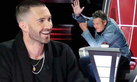 The Voice Blake Shelton Kisses Rival Adam Levine After Getting His