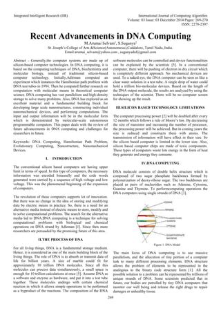 Recent Advancements In DNA Computing PDF