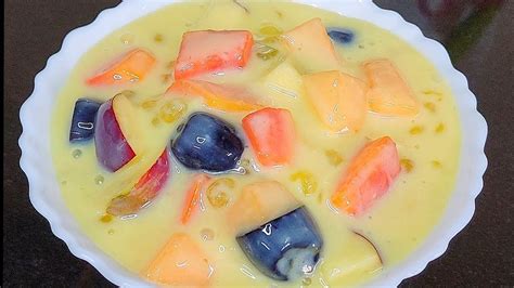 Sago Fruit Custard Ramadan Special Iftar Recipe Fruit Custard