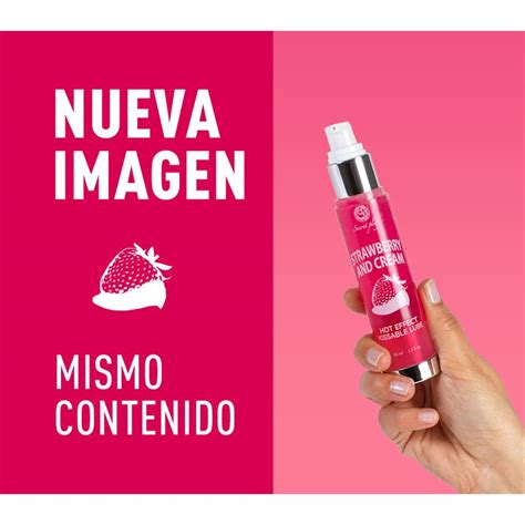 Secret Play Lubricante Efecto Calor Fresas Con Nata 50 Ml Sexcalofrios