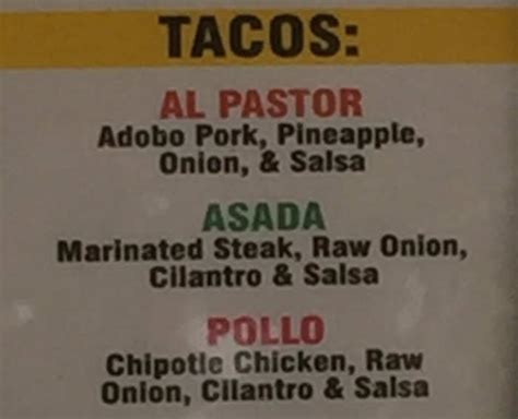 Tacos Cdmx Menu Ithaca Ny