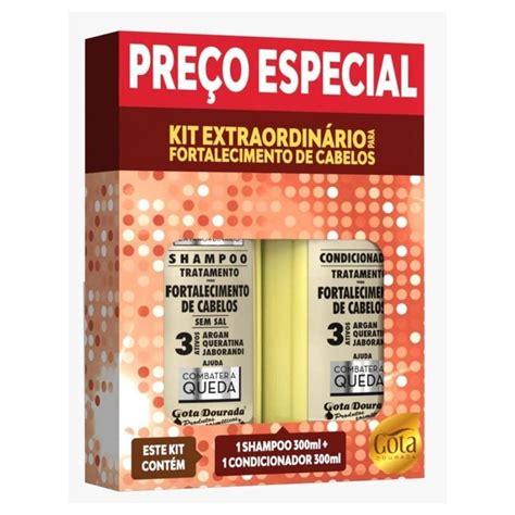 Kit Shampoo e Condicionador Gota Dourada 300ml Extraordinário CAPILAR