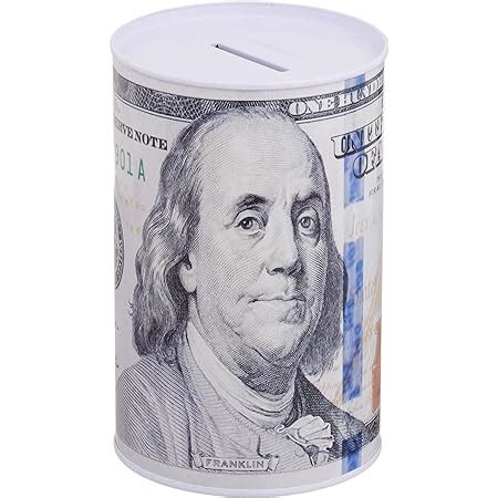 Home Bay Metal Money Piggy Bank With 100 Dollar Bill Wrapping