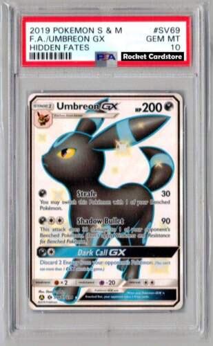 Pokemon Umbreon Gx Shiny Nachtara Engl Sv Sv Hidden Fates Psa