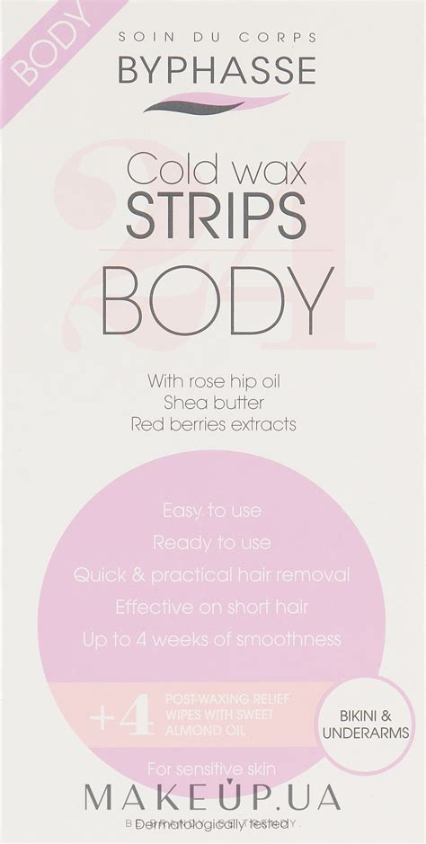 Byphasse Cold Wax Strips Bikini Underarms For Sensitive Skin 24