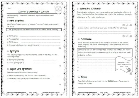 English Hl Baseline Assessment And Welcome Booklet Grade 4 2021 Teacha