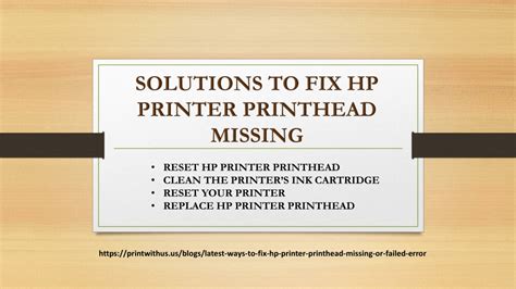 Ppt Why Hp Printer Printhead Missing Error Solutions To Fix It