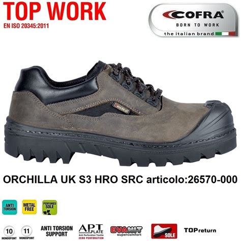 Scarpe Antinfortunistiche COFRA Linea TOP WORK Modello ORCHILLA UK S3