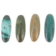 Cabochon Ovale 22x8 Mm Turquoise Naturelle X1 Perles Co