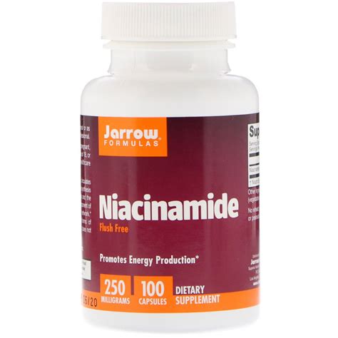 Jarrow Formulas Niacinamide 250 Mg 100 Capsules By Iherb