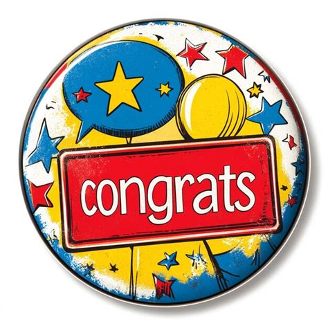 Congrats Button Speech Bubble Banner Label Congrats Premium AI