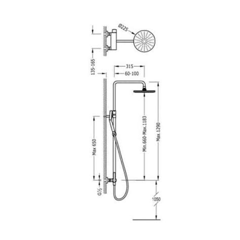 Conjunto Ducha Anticalcarea Barra Telescopica Cromo Lex Tres Cm