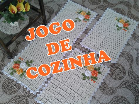 Jogo De Cozinha Simples E F Cil Crochet Crafts Crochet Doilies