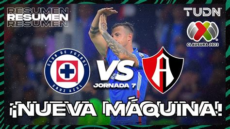 Resumen Y Goles Cruz Azul Vs Atlas Cl2023 Liga Mx J7 Tudn Youtube