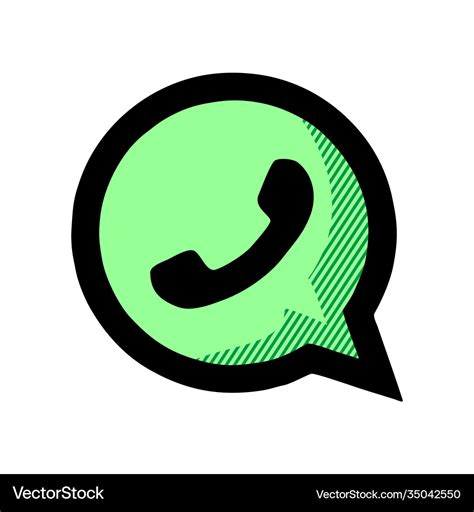 Whatsapp logo icon isolated on white background Vector Image