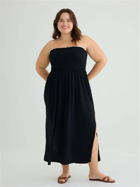 Maxi Cover Up Swim Dress With Smocking Penningtons