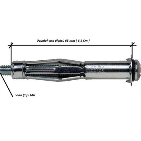 Paraşüt Tipi Çelik Dubel Alçıpan Dübeli Çift Kat Alçıpan Uyumlu 6x65 Mm