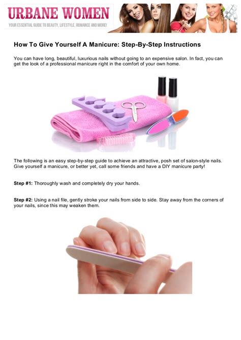 How To Give Yourself A Manicure Step By Step Instructions