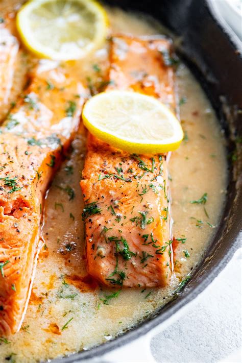 This Lemon Dill Salmon With A Creamy Sauce Is Made All In One Skillet In Under 30 Minutes It’s