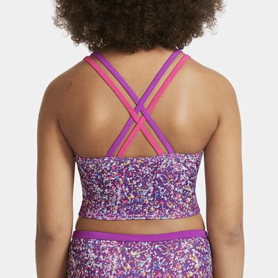 Conjunto de bikini con tirantes cruzados para niña talla grande Nike