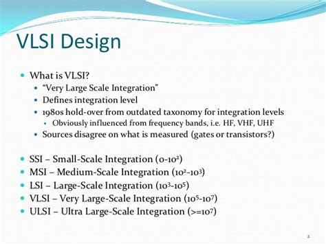 Vlsi techniques