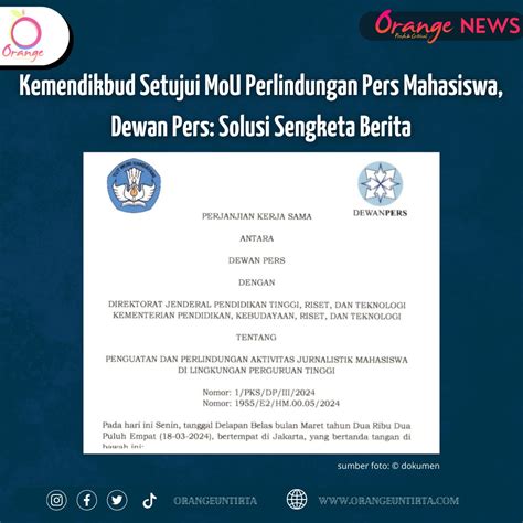 Kemendikbud Setujui MoU Perlindungan Pers Mahasiswa Dewan Pers Solusi