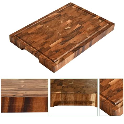 China Walnut Large Cutting Board End Grain Charcuterie Board With Deep