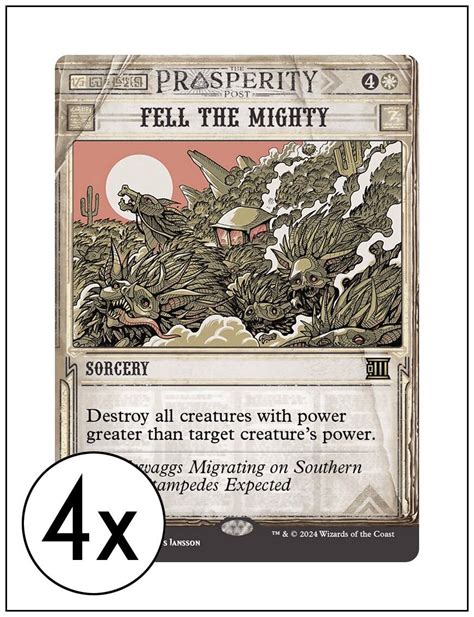 X Fell The Mighty Outlaws Of Thunder Junction Breaking News Mtg Nm