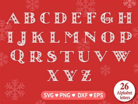 Christmas Font SVG, Christmas Letters Svg, Christmas Monograms ...