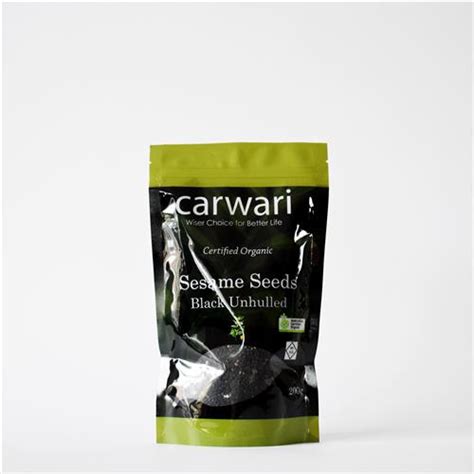 Carwari Organic Black Sesame Seeds Unhulled 200g All About Organics