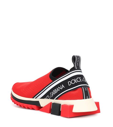 Dolce And Gabbana Sorrento Printed Sneakers In Redblack Red Lyst