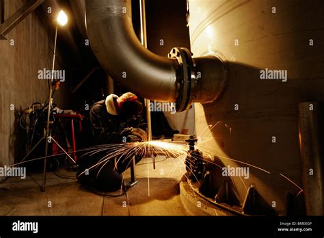 Man Working With Welding Machine Stock Photo Alamy