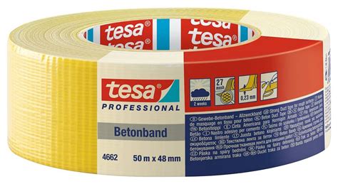 Tesa 4662 48 Mm X 50 M 0 23 Mm Gelb Professional Duct Tape