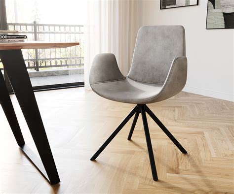 Chaise Pivotante Ilia Flex Avec Accoudoirs Cadre Crois Conique Noir