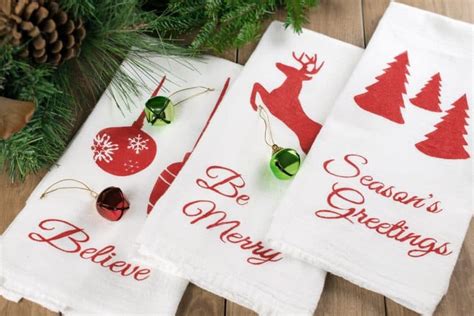 Printed Christmas Tea Towels • Craving Some Creativity