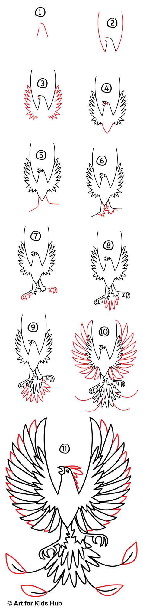 How To Draw A Phoenix - Art for Kids Hub