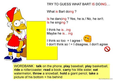 What Is Bart Doing English Esl Powerpoints