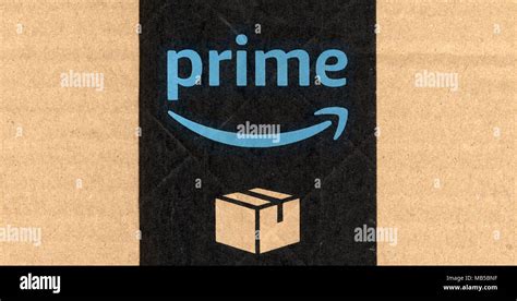 Seattle Usa Circa December 2017 Amazon Prime Label On A Parcel