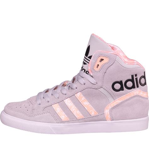 Buy adidas Originals Womens Extaball Hi-Tops Grey/Orange/Black