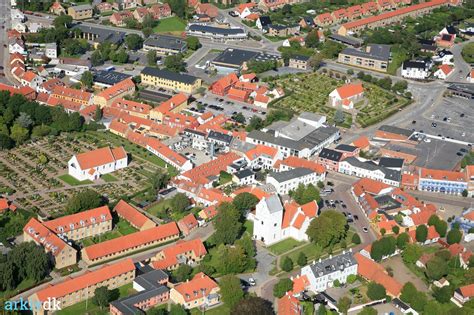 arkiv dk Luftfoto Oversigtsfoto Hjørring Sct Olai Kirke Sct Hans