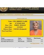 Sheree Clark Cox Arrested Booked Arrest Files