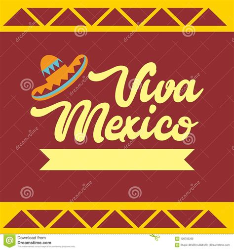 Viva Mexico Illustration Vector Art Logo Template And Illustration