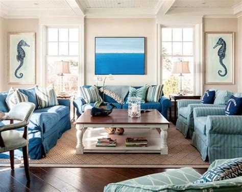 28 Blue Living Room Design And Decor Ideas With A Coastal Theme