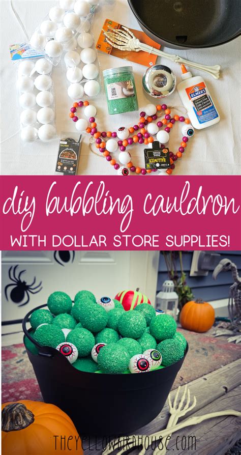 DIY Bubbling Cauldron Halloween Decoration The Yellow Birdhouse