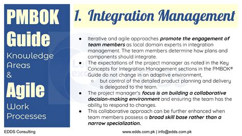 Pmbok Guide Knowledge Areas And Agile Work Processes Mapping Edds